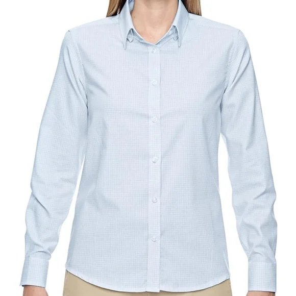Classic Light Blue Women's Button-Down Shirt - Picture 1 of 4